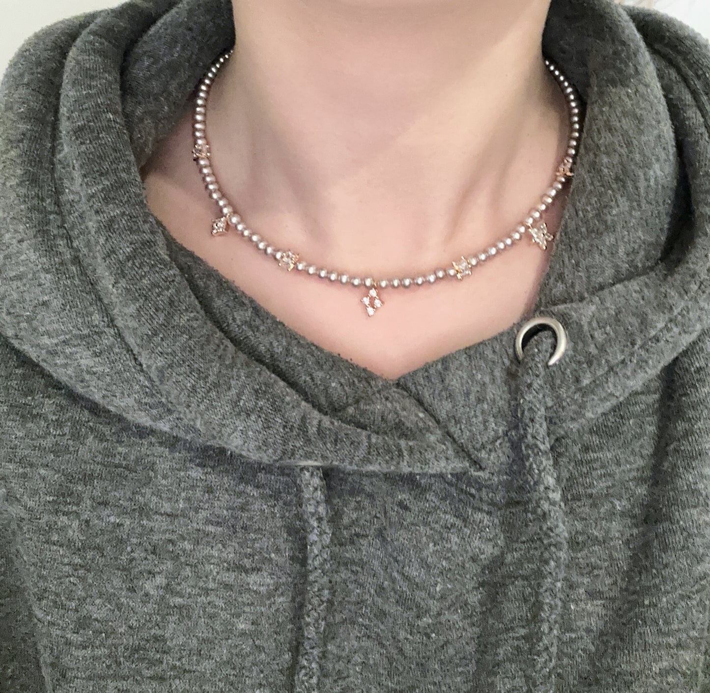 Purple pearl choker