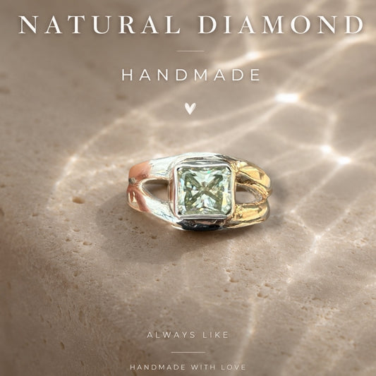 Custom Natural Diamond Ring