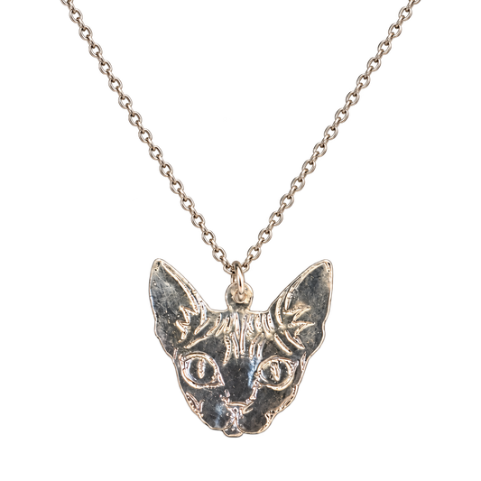 Custom cat portrait pendant necklace inspired by a customer's pet